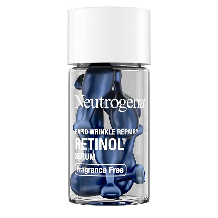 Neutrogena Rapid Wrinkle Repair Retinol Face Serum Capsules, Fragrance-Free Daily Facial Serum with Retinol