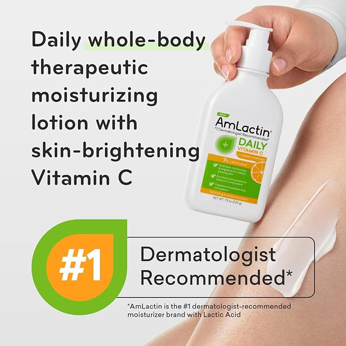AmLactin - Daily Vitamin C Lotion with 7% Lactic Acid AHA - 225g