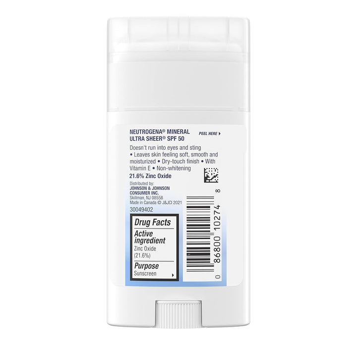 Neutrogena - Ultra Sheer Face & Body Mineral Sunscreen Stick  - 42g