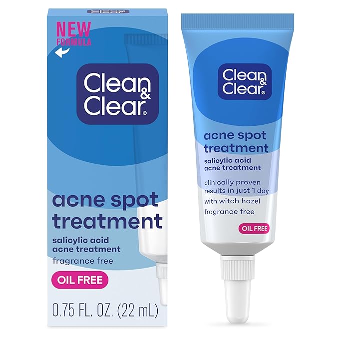 Clean & Clear Acne Spot Treatment Gel Cream with 2% Salicylic Acid