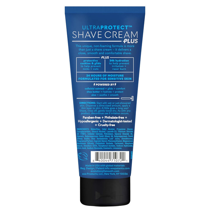 eos UltraProtect Men’s Shave Cream- 24-Hour Hydration - Blue Surf