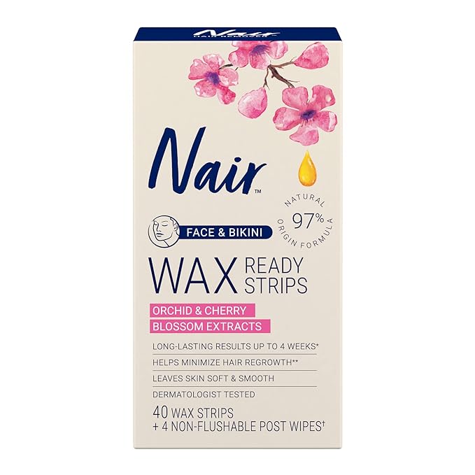 Nair Hair - Remover Wax Ready Strips - Ontharingswasstrips voor gezicht en bikinilijn