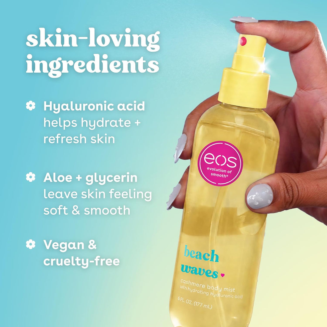 eos Cashmere Body Mist, Beach Waves, Coconut & Ocean Breeze