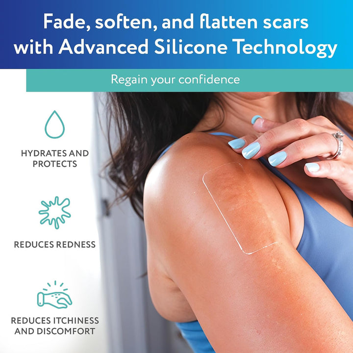 ScarAway Advanced Clear Silicone Scar Sheets 10 Count
