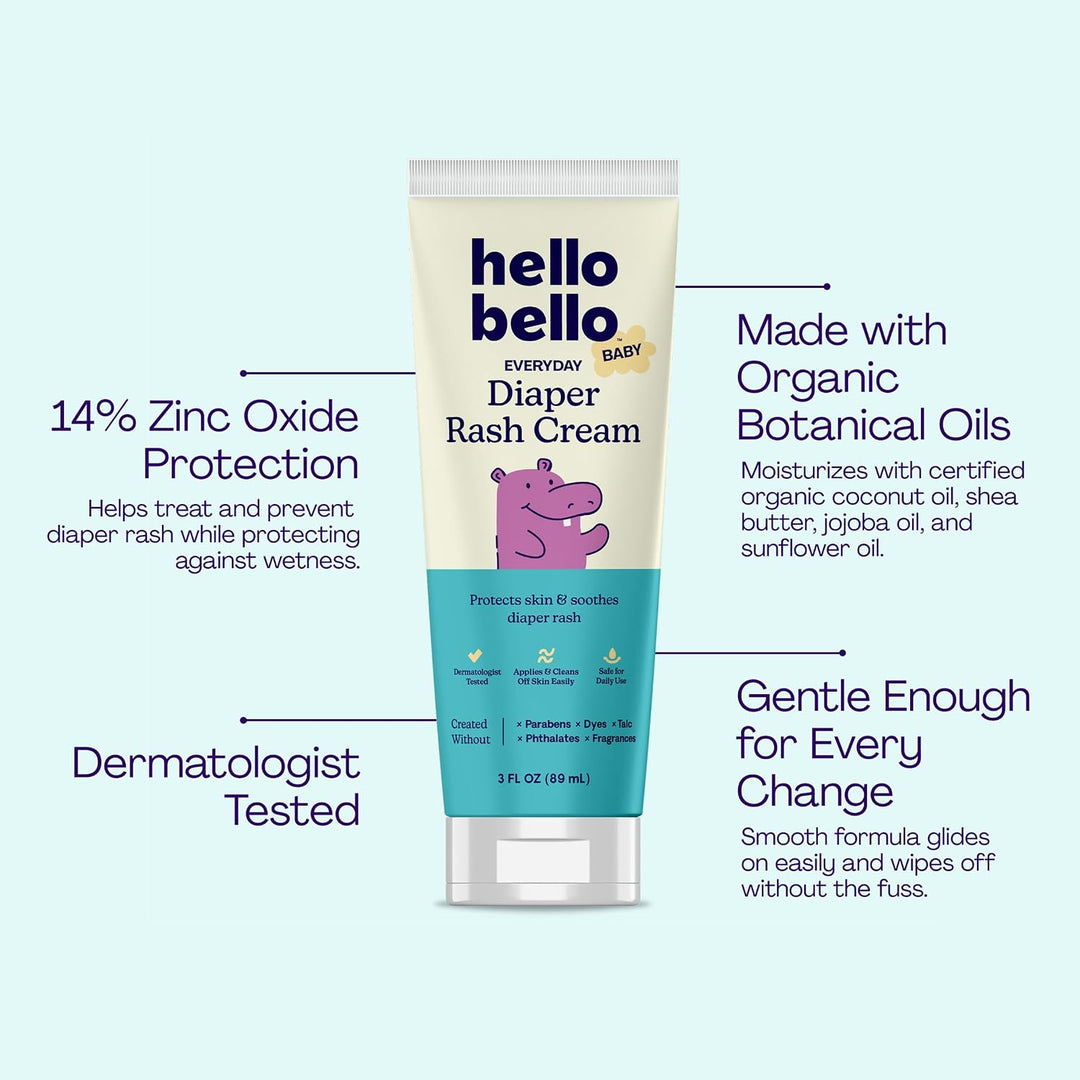 Hello Bello Everyday Diaper Rash Cream 14% Zinc Oxide