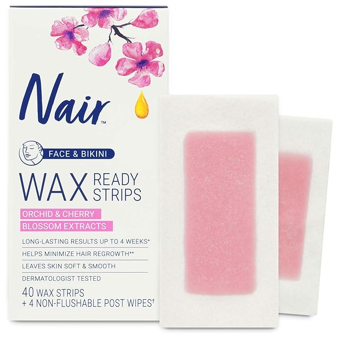 Nair Hair - Remover Wax Ready Strips - Ontharingswasstrips voor gezicht en bikinilijn