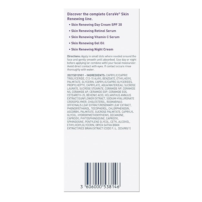 CeraVe - Huidvernieuwende Gelolie - Anti-Aging Gezichtsserum - Huiduitstraling - 29ml