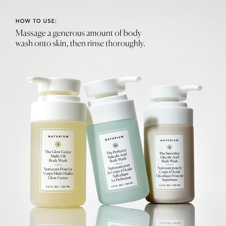 Naturium Body Wash Trio 3-Piece Exfoliating & Hydrating Travel Size Set