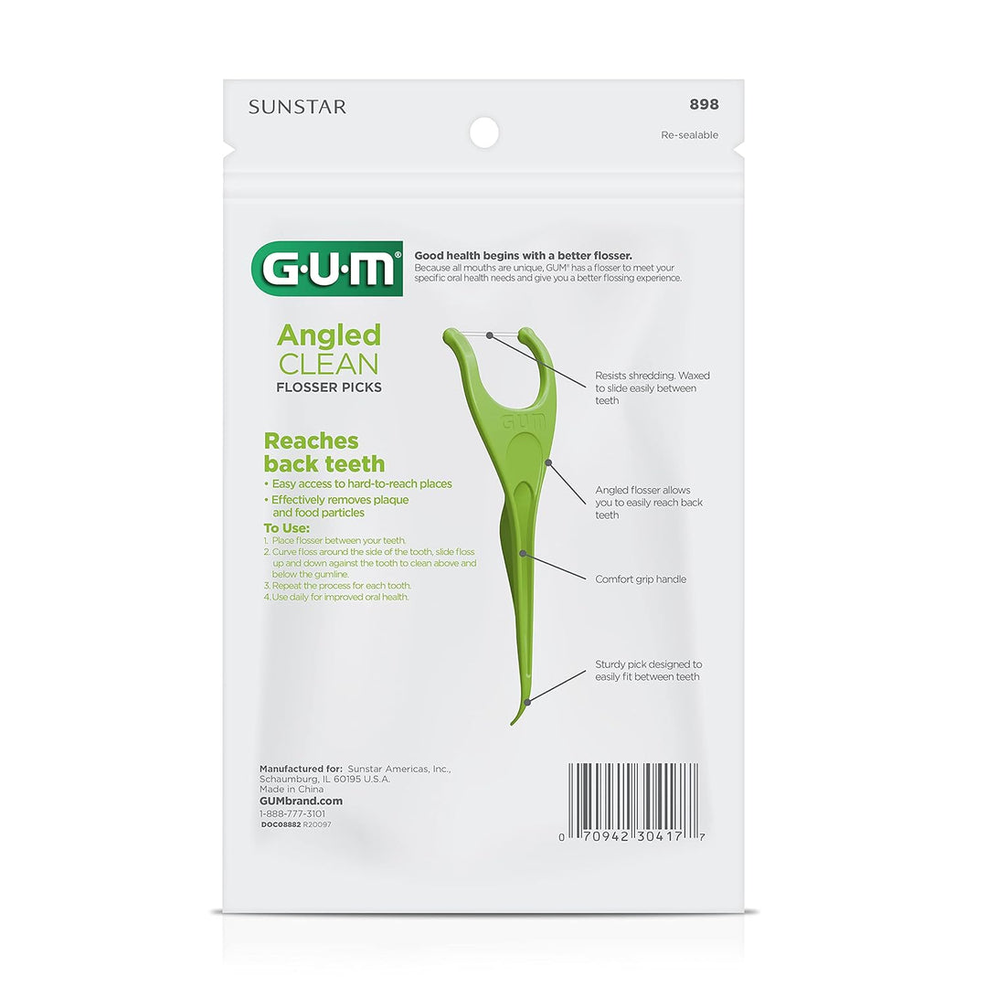 GUM - Angled  Flosser Picks - 75 Stuks