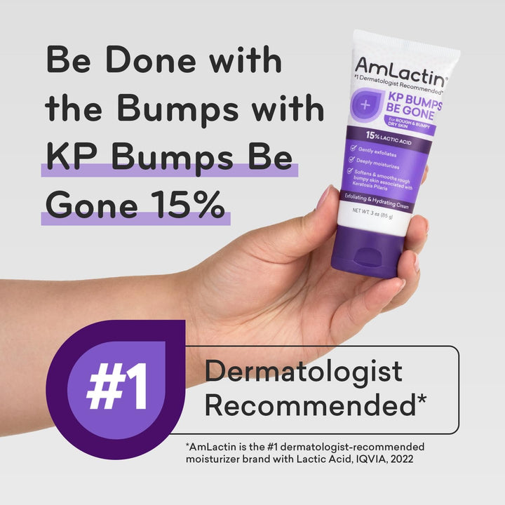 AmLactin - KP Bumps Be Gone Cream with 15% Lactic Acid AHA - 2 x 85g