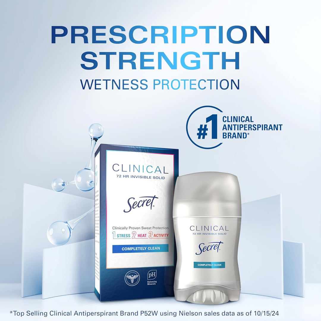 Secret Clinical Strength Antiperspirant Deodorant Completely Clean