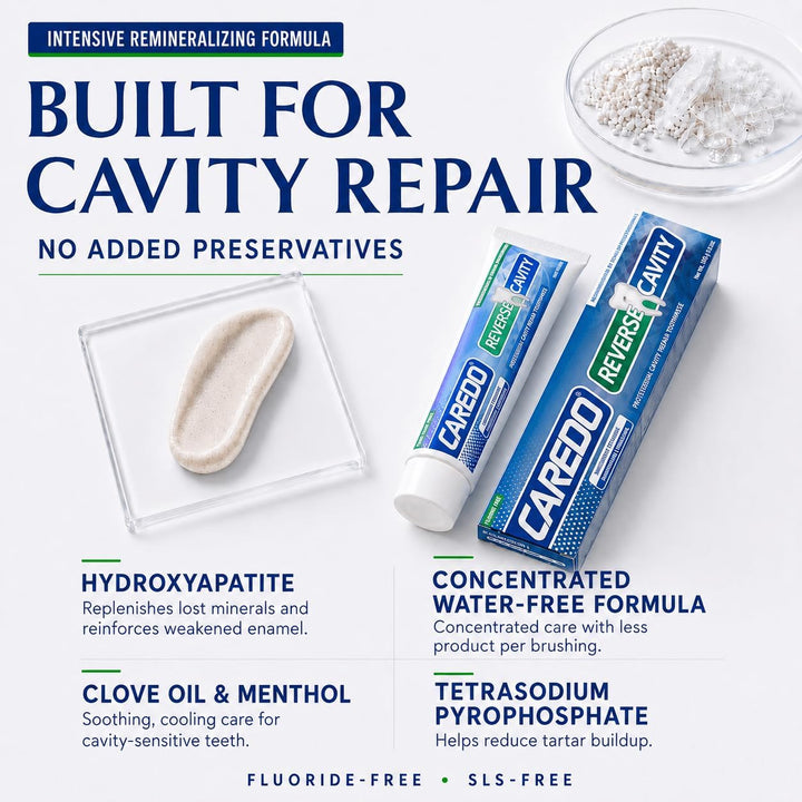 Caredo Hydroxyapatite Cavity Repair Toothpaste for Adults