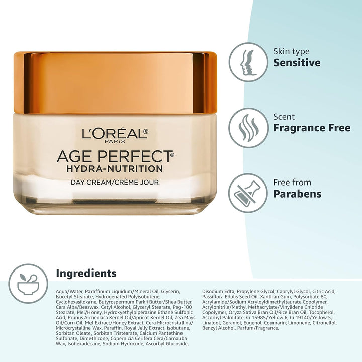 L'Oréal Paris - huidverzorging Age Perfect Hydra-Nutrition Anti-Aging Dagcrème - 48