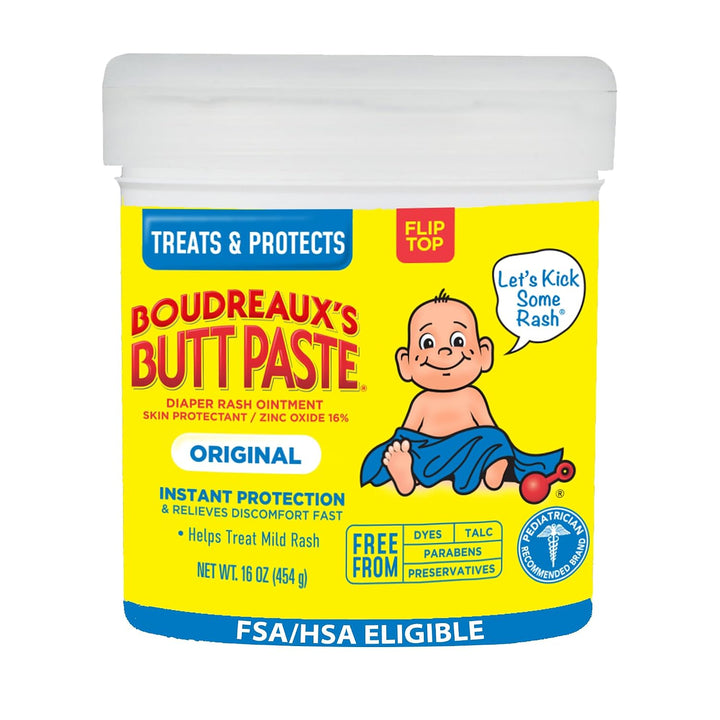 Boudreaux's Butt Paste Original Diaper Rash Cream 16% Zinc Oxide