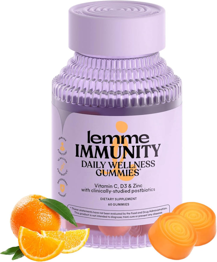 Lemme Immunity Daily Wellness Gummies, Sweet Orange Gummies