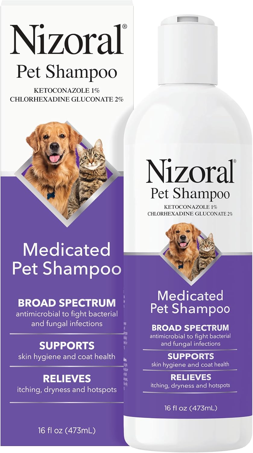 Nizoral Medicated Pet Shampoo with 1% Ketoconazole + 2% Chlorhexidine