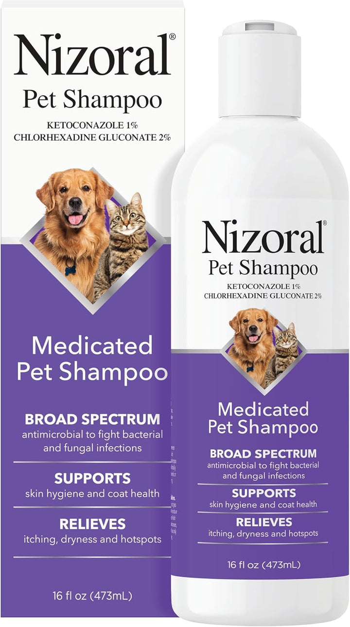 Nizoral Medicated Pet Shampoo with 1% Ketoconazole + 2% Chlorhexidine