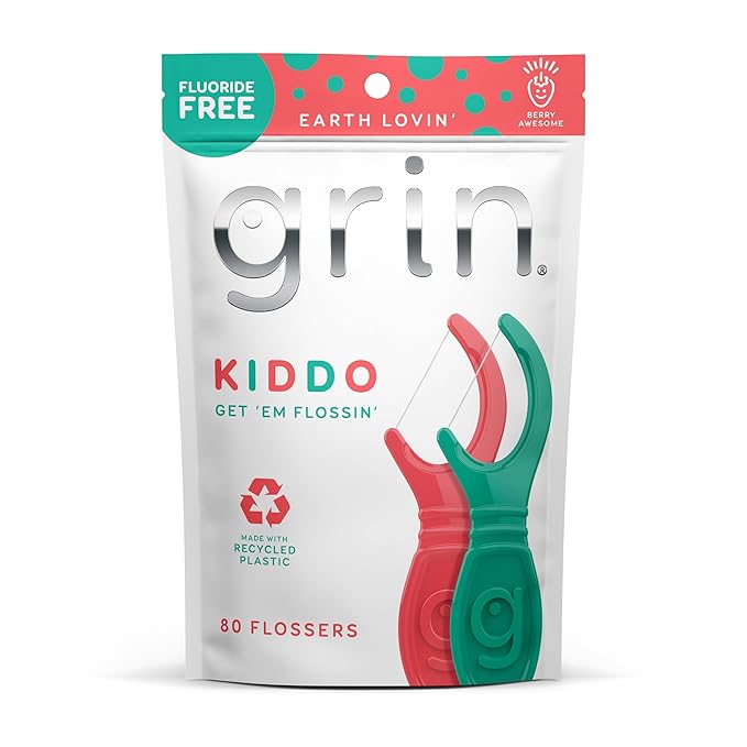 Grin Kiddo Flossers Berry Awesome Flavor