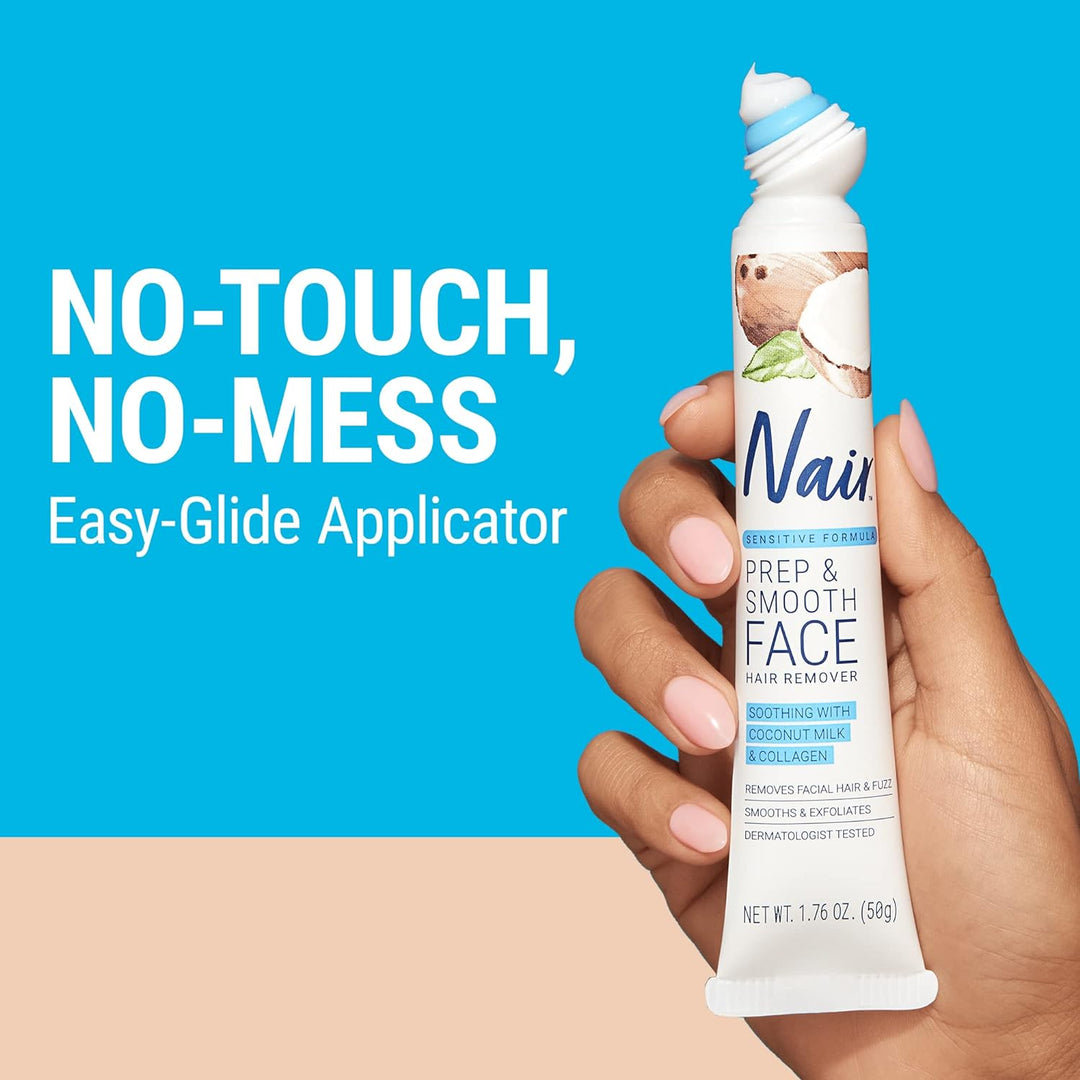 NAIR Prep & Smooth Face, Exfoliating Facial Hair Removal for Woman