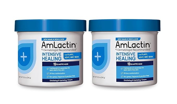 AmLactin - Intensive Healing Cream with 15% Lactic Acid AHA - 2 x 340g