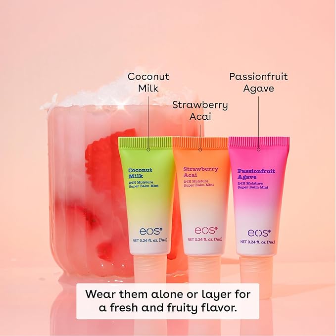 eos 24H Moisture Super Balms Minis- Pink Paradise