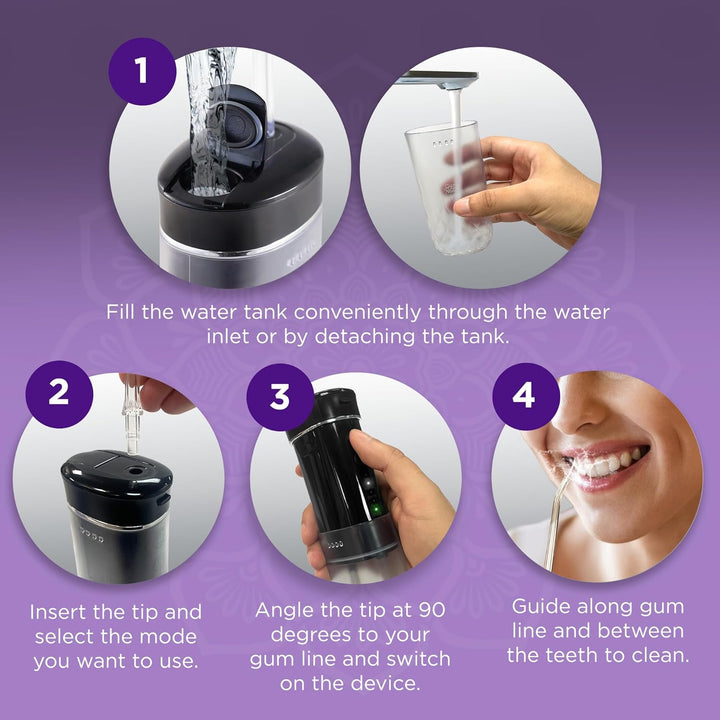 GuruNanda Compact Travel Water Flosser
