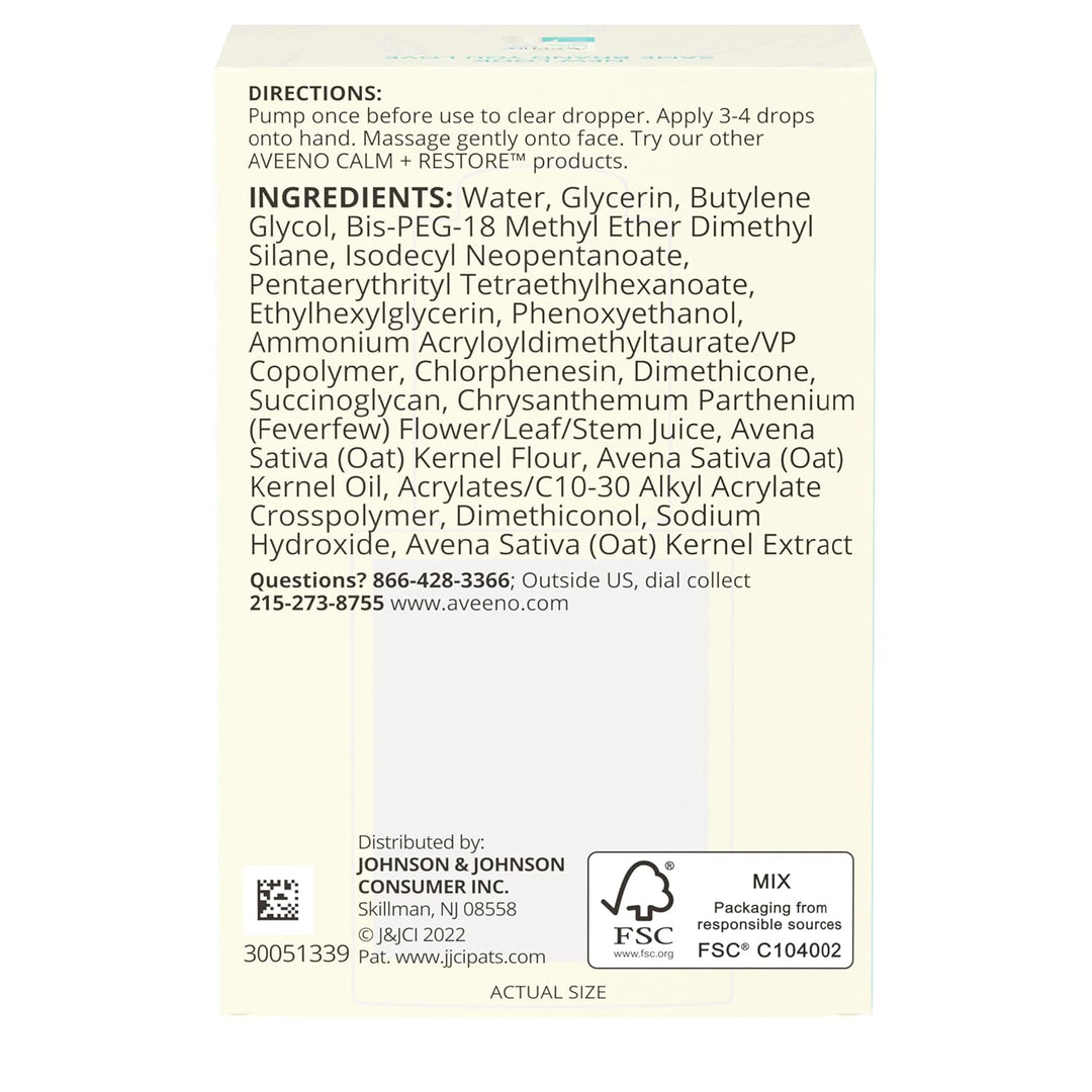 Aveeno - Calm + Restore Triple Oat Hydraterend Gezichtsserum - 30ml