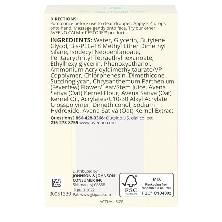 Aveeno - Calm + Restore Triple Oat Hydraterend Gezichtsserum - 30ml