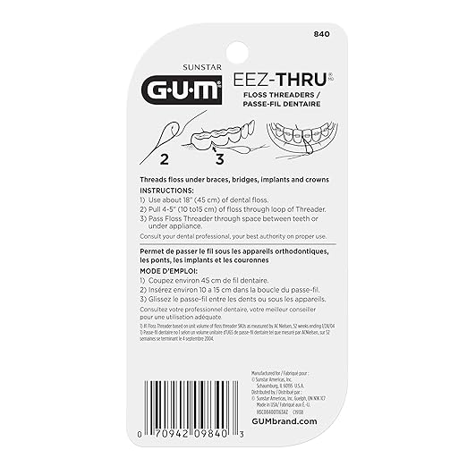 GUM - Eez-Thru Floss Threaders - Flosdraad - 25 Stuks