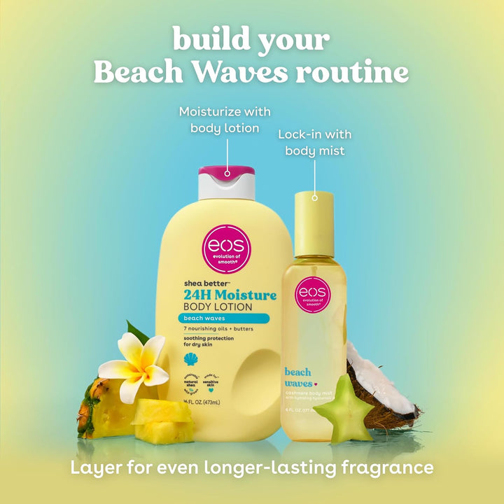 eos Cashmere Body Mist, Beach Waves, Coconut & Ocean Breeze