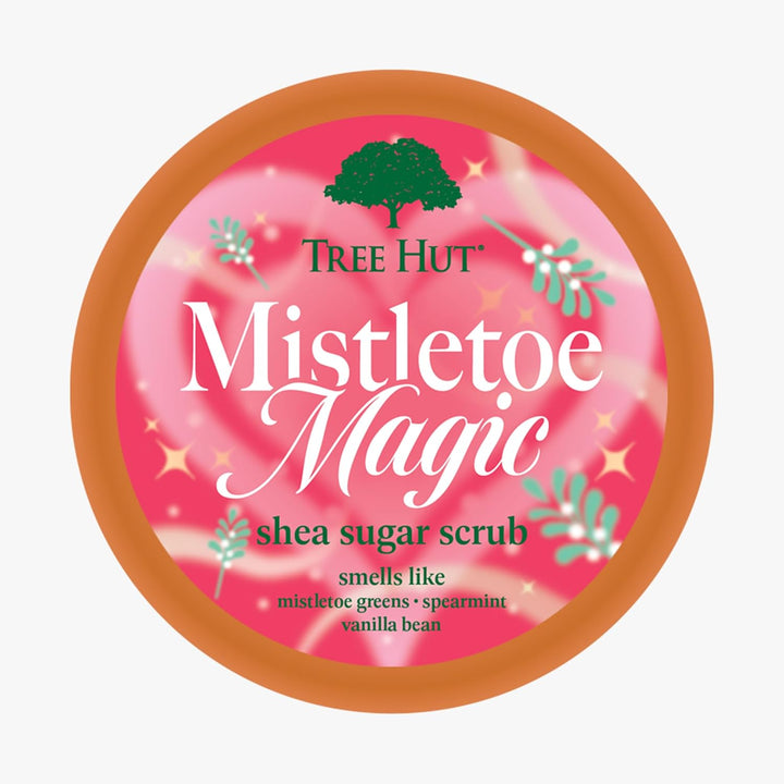 Tree Hut Mistletoe Magic Shea Sugar Scrub, Exfoliating & Hydrating Body Scrub