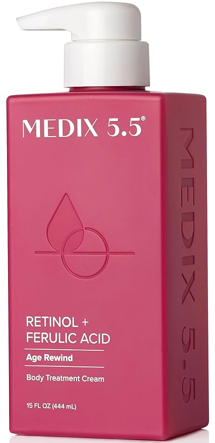 Medix Retinol Body Lotion - Verstevigende vochtinbrengende crème voor een crêpe, slappe, door de zon beschadigde huid - 444 ml