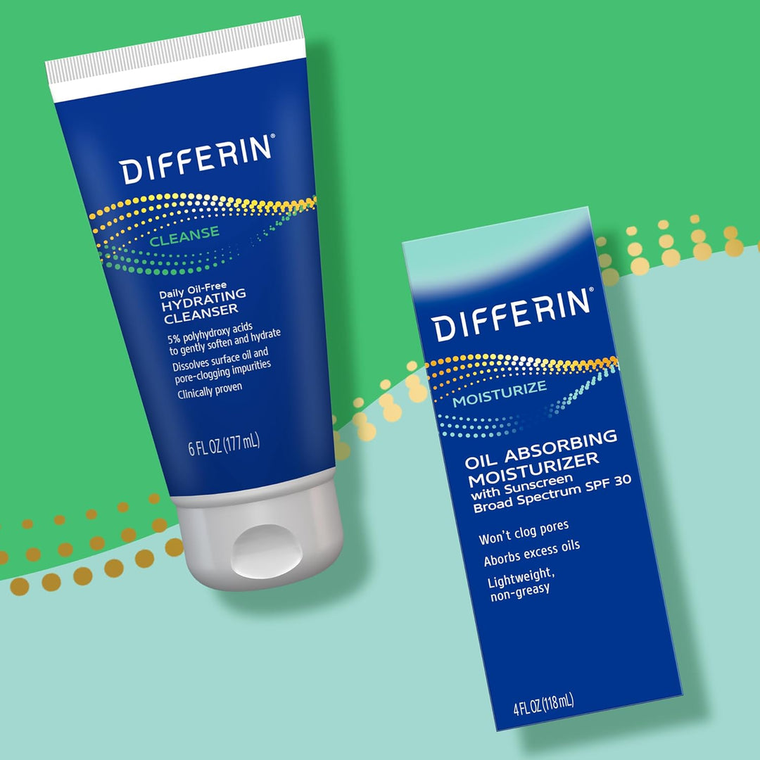 Differin Facial Cleanser, Daily Oil Free Hydrating Face Wash - 177ml
