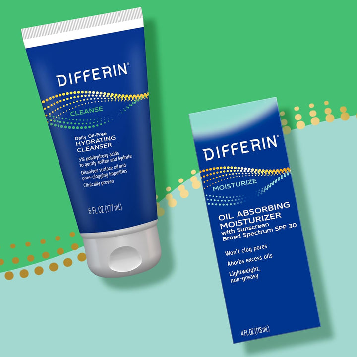 Differin Facial Cleanser, Daily Oil Free Hydrating Face Wash - 177ml