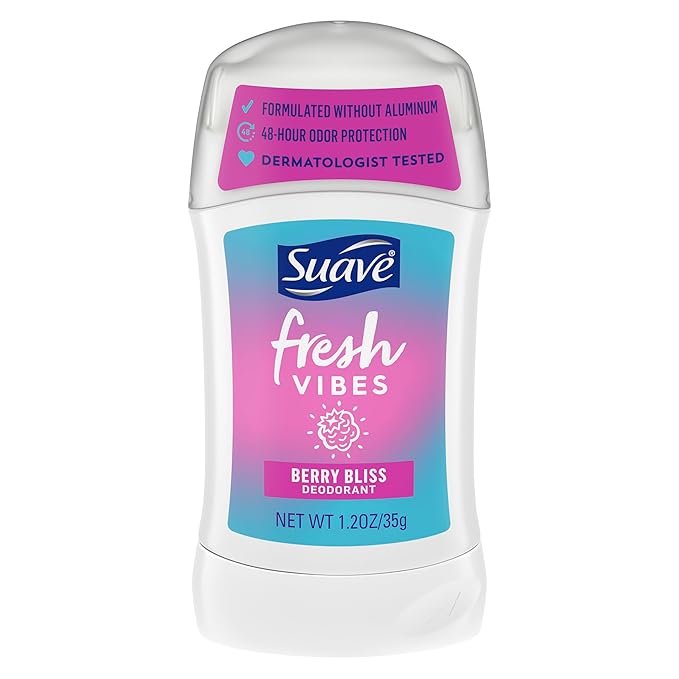 Suave - Fresh Vibes Deodorant Stick Berry Bliss Aluminiumvrij 48-Uur Deodorant - 35g