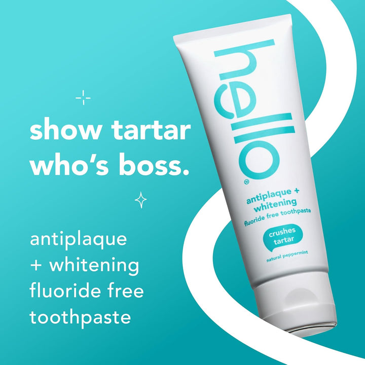 hello Antiplaque & Whitening Fluoride Free Toothpaste 3-Pack