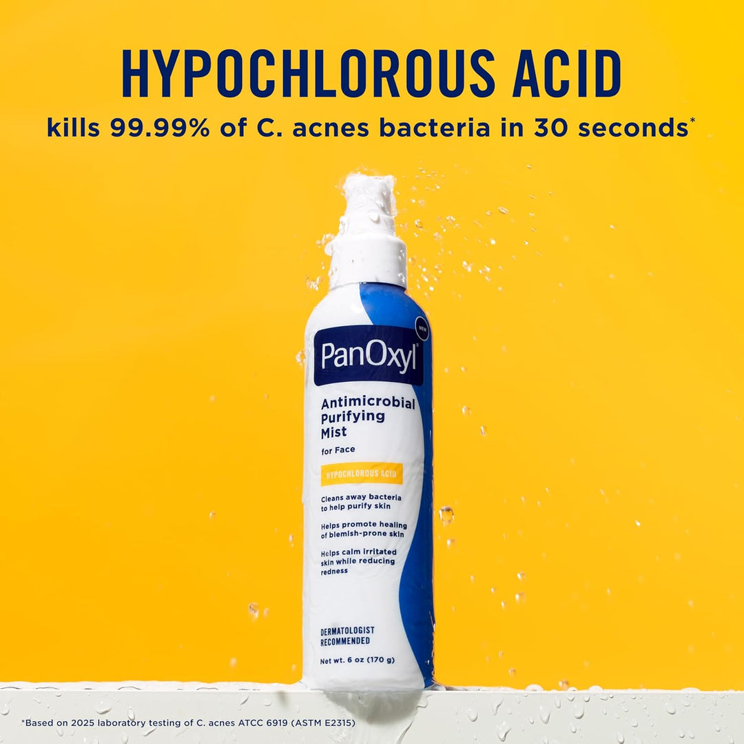 PanOxyl Antimicrobial Purifying Mist with Hypochlorous Acid for Blemish-Prone Skin