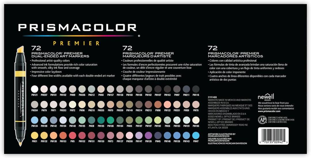 Prismacolor Premier Dual-Ended Art Markers 72 Count