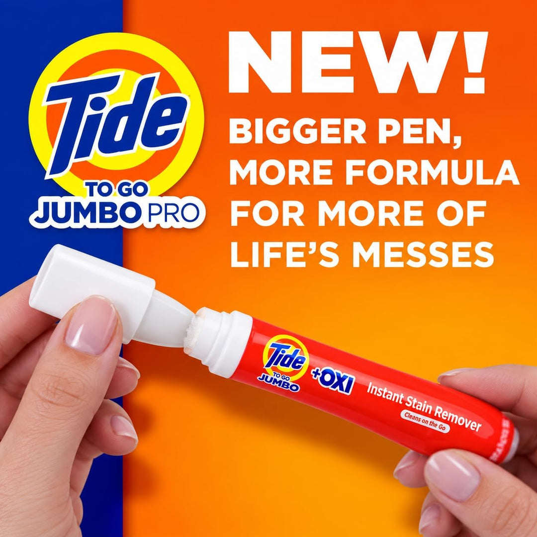 Tide To Go Jumbo PRO Instant Stain Remover Pens 2 Pack
