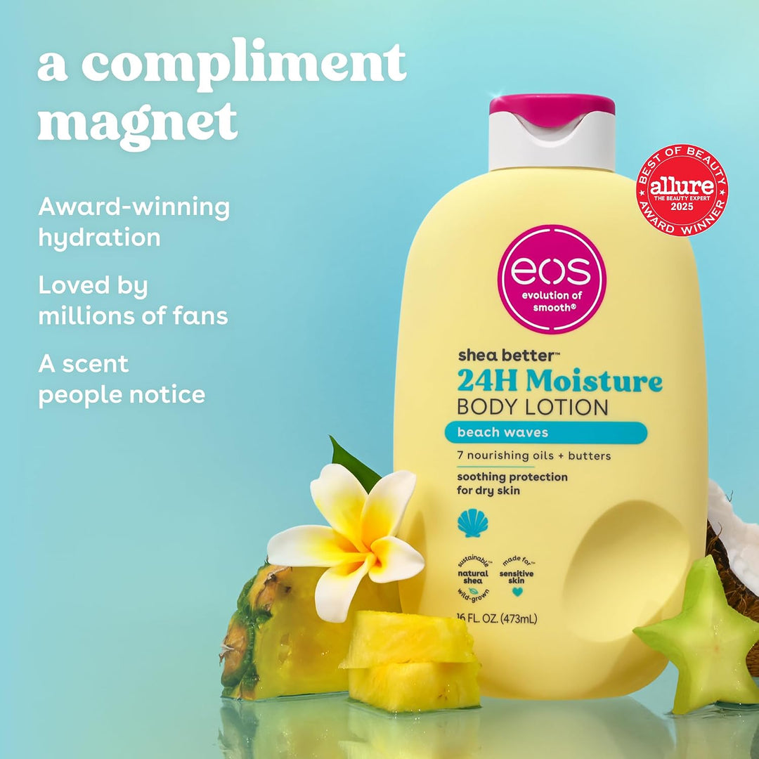 eos Shea Better 24H Moisture Body Lotion - Beach Waves - 16 fl oz