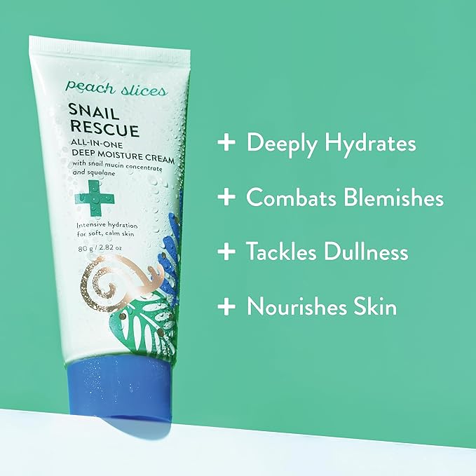 Peach Slices - Snail Rescue All-In-One Deep Moisture Cream - 80g