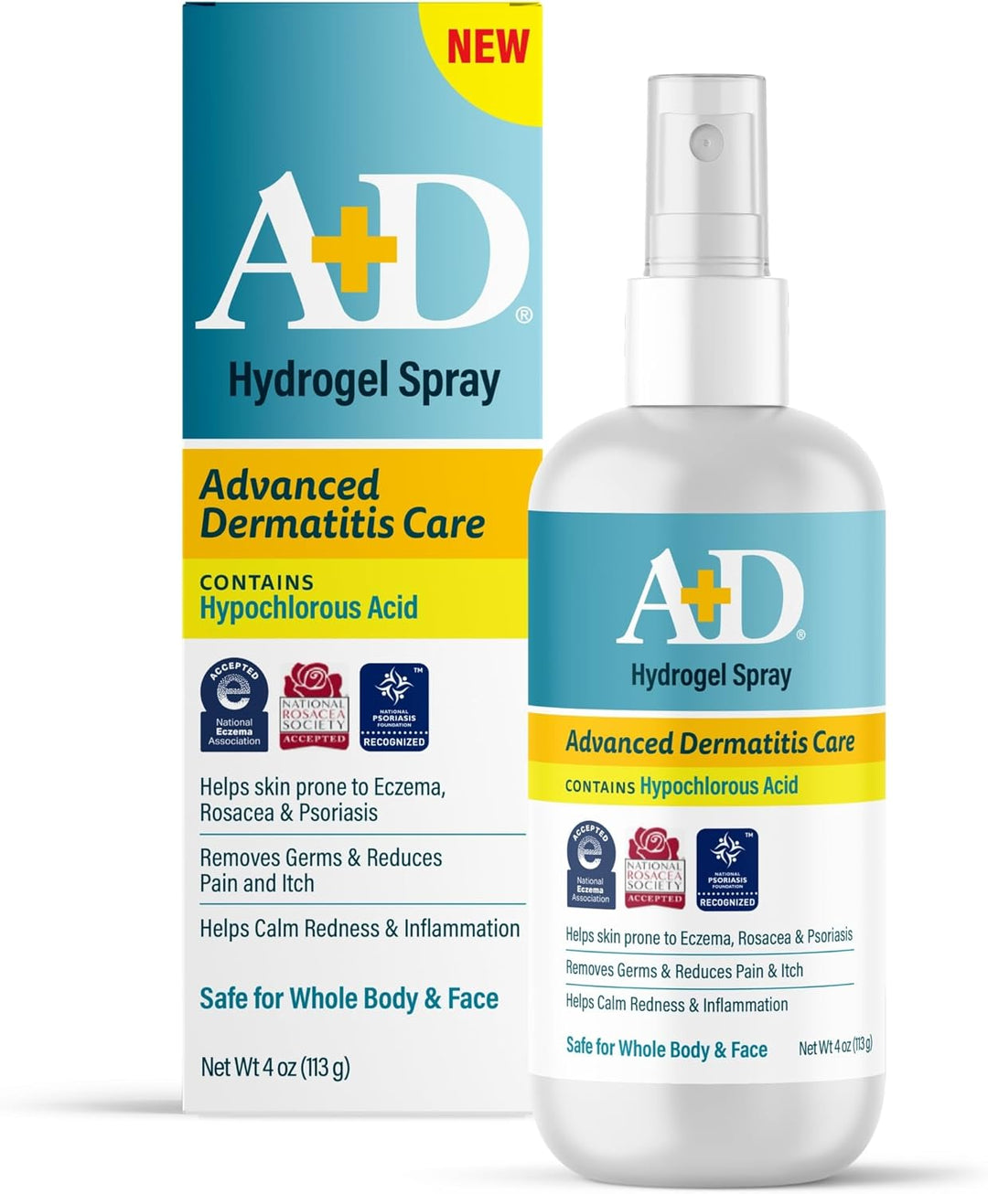 A+D Advanced Dermatitis Hypochlorous Acid Spray