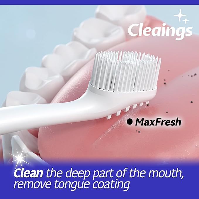 Cleaings - Mini Brushes-Disposable Toothbrushes with Double Cleaning Beads Toothpaste
