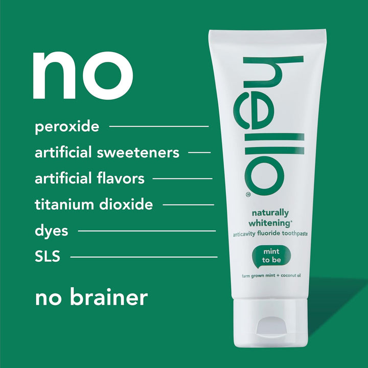 hello Naturally Whitening Fluoride Toothpaste 3-Pack
