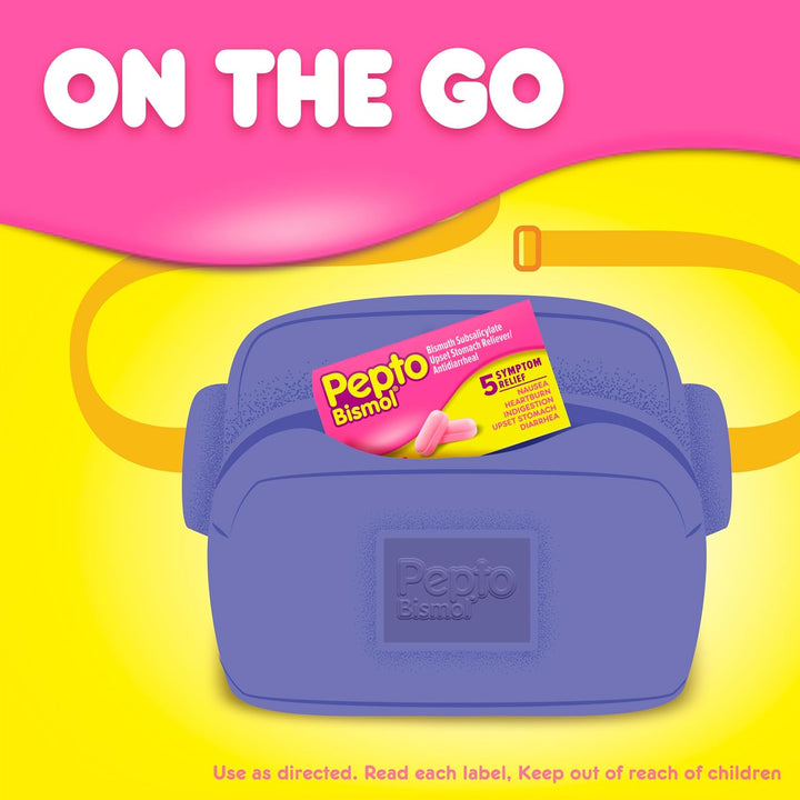 Pepto Bismol Caplets 5 Symptom Digestive Relief