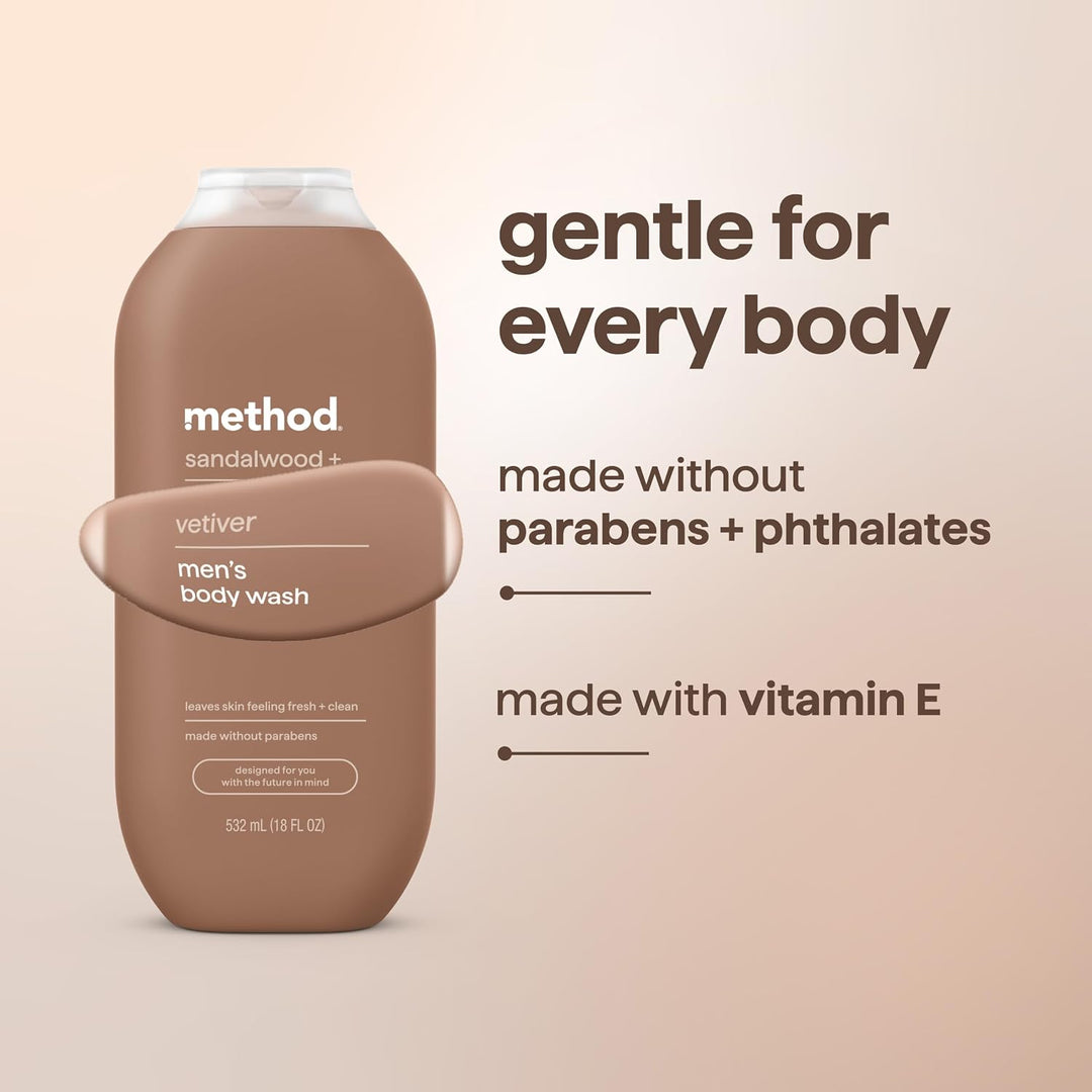Method Men Sandalwood + Vetiver Moisturizing Body Wash