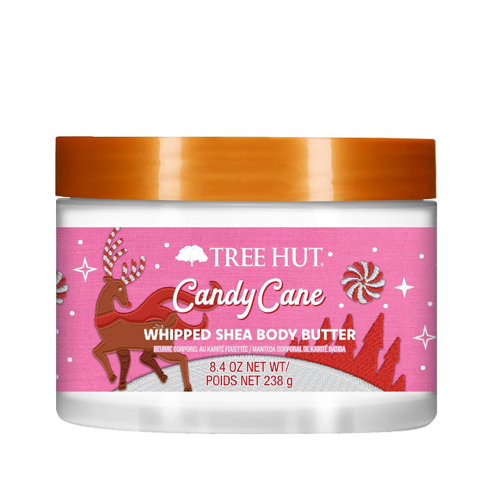 Tree Hut Candy Cane Whipped Shea Body Butter Holiday Moisturizer