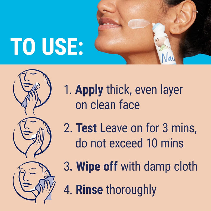 NAIR Prep & Smooth Face, Exfoliating Facial Hair Removal for Woman