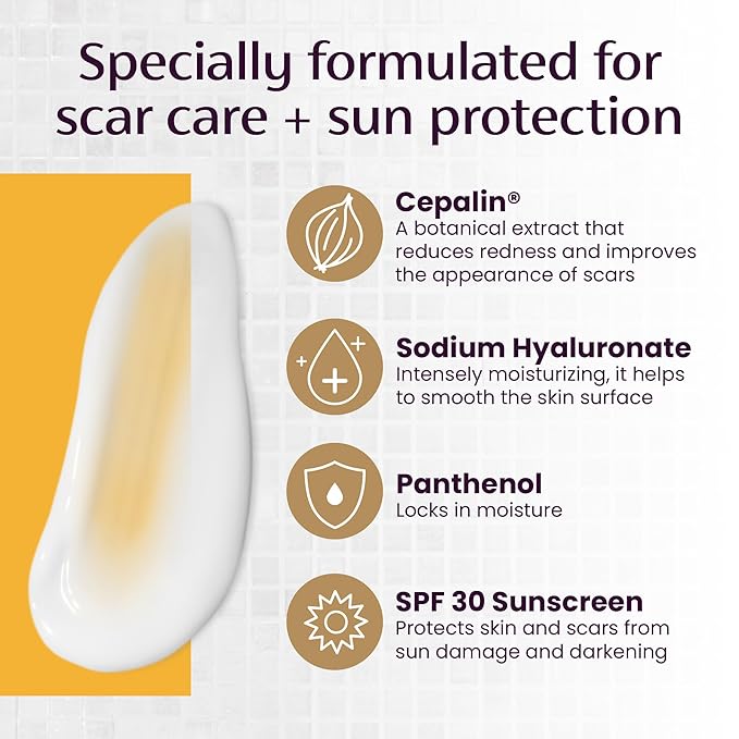 Mederma - Scar Cream Plus SPF 30 -  Sun Damage, Reduces the Appearance of Scars