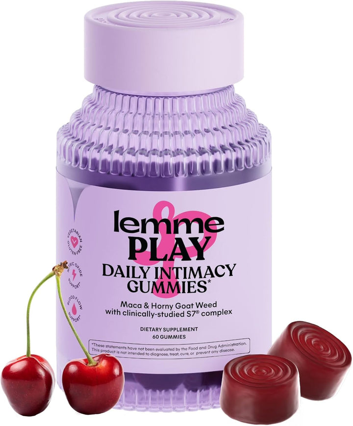 Lemme Play Daily Intimacy Gummies for Women and Men Cherry Flavor